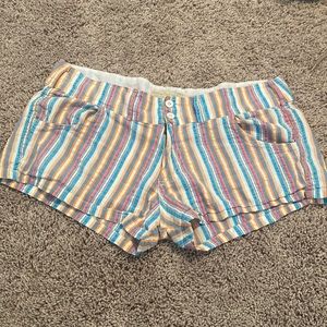 Striped shorts vintage girl size large